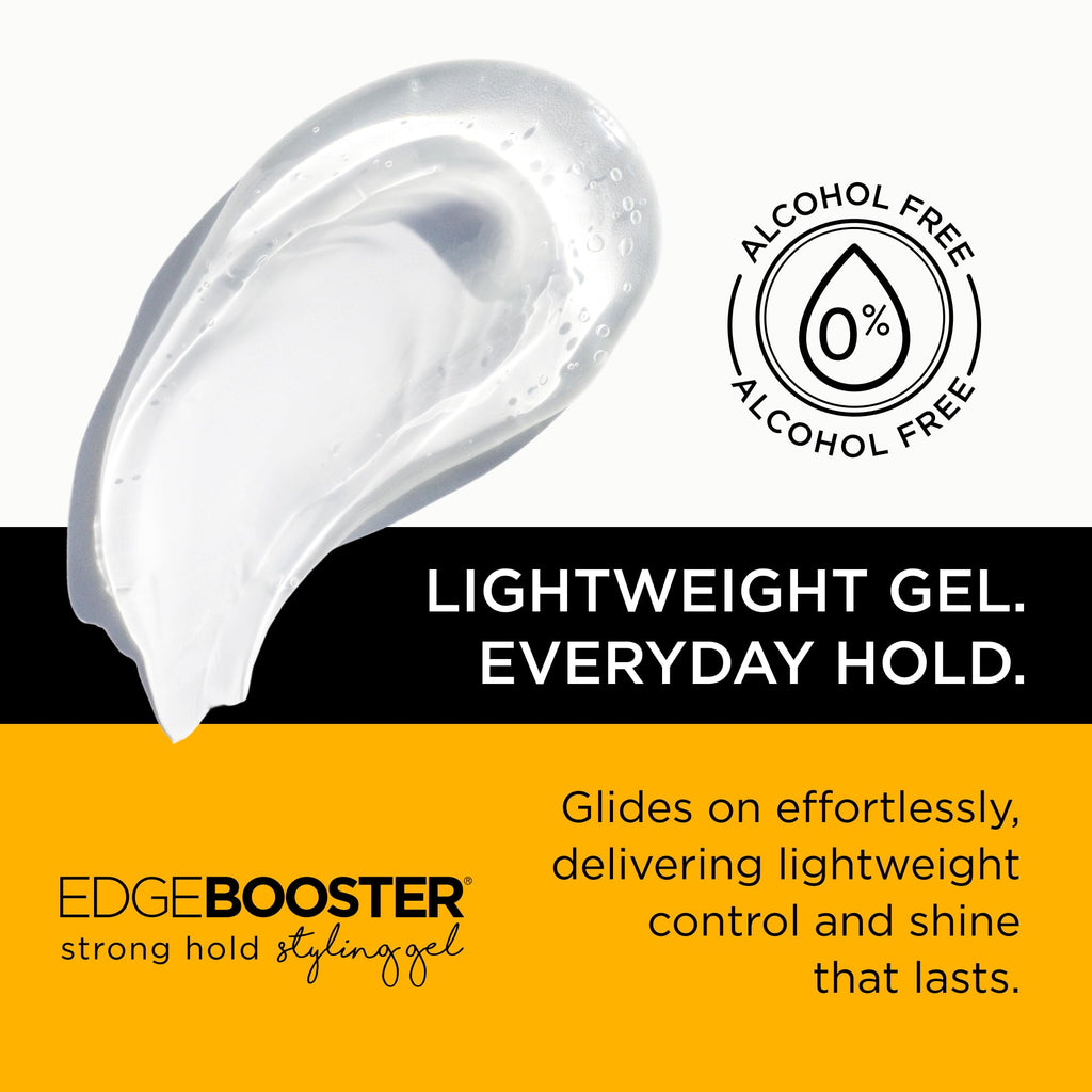 Style Factor EDGE BOOSTER Strong Hold Gel – Alcohol-Free, Camellia Seed Oil, 16.9oz