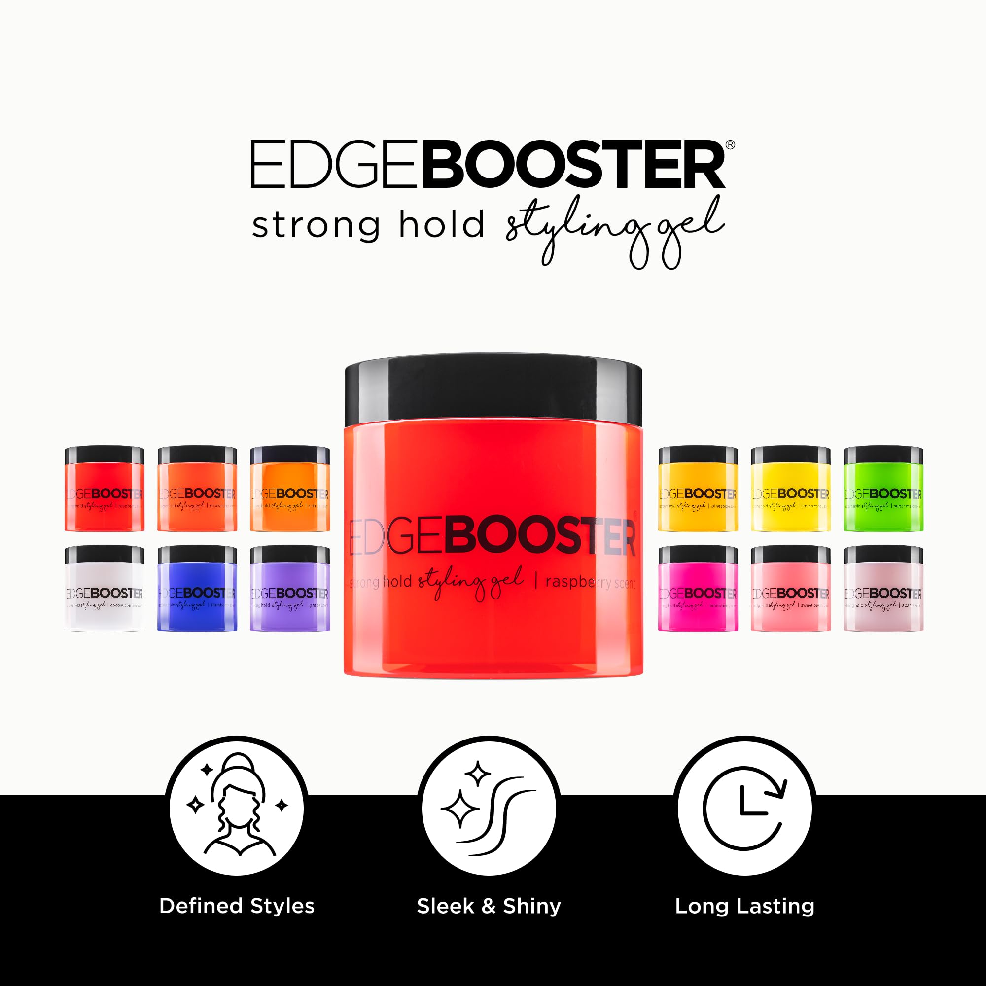 Style Factor EDGE BOOSTER Strong Hold Gel – Alcohol-Free, Camellia Seed Oil, 16.9oz