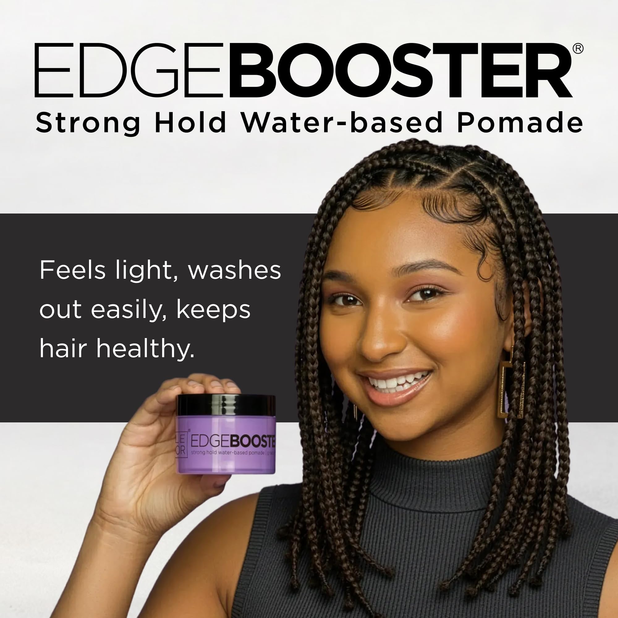 Style Factor Edge Booster: Water-Based Pomade with Argan Oil – Strong Hold, High Shine, Lemon Candy 3.38 oz