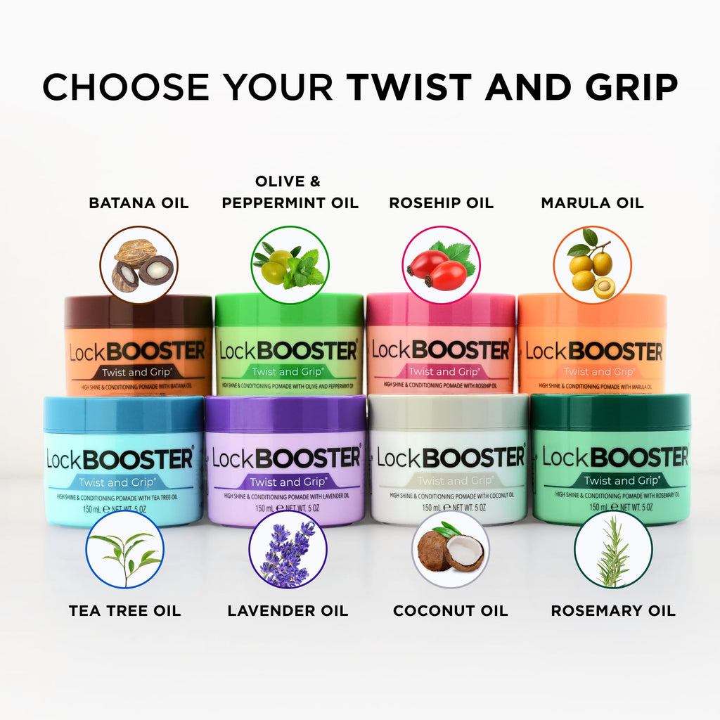 Style Factor Lock BOOSTER Twist & Grip Braid Gel (10.1 oz) – Strong Hold for Twists & Braids
