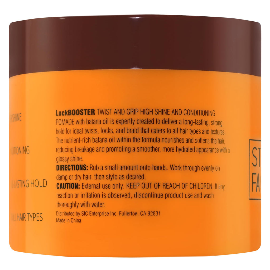 Style Factor Lock BOOSTER Twist & Grip Braid Gel (10.1 oz) – Strong Hold for Twists & Braids