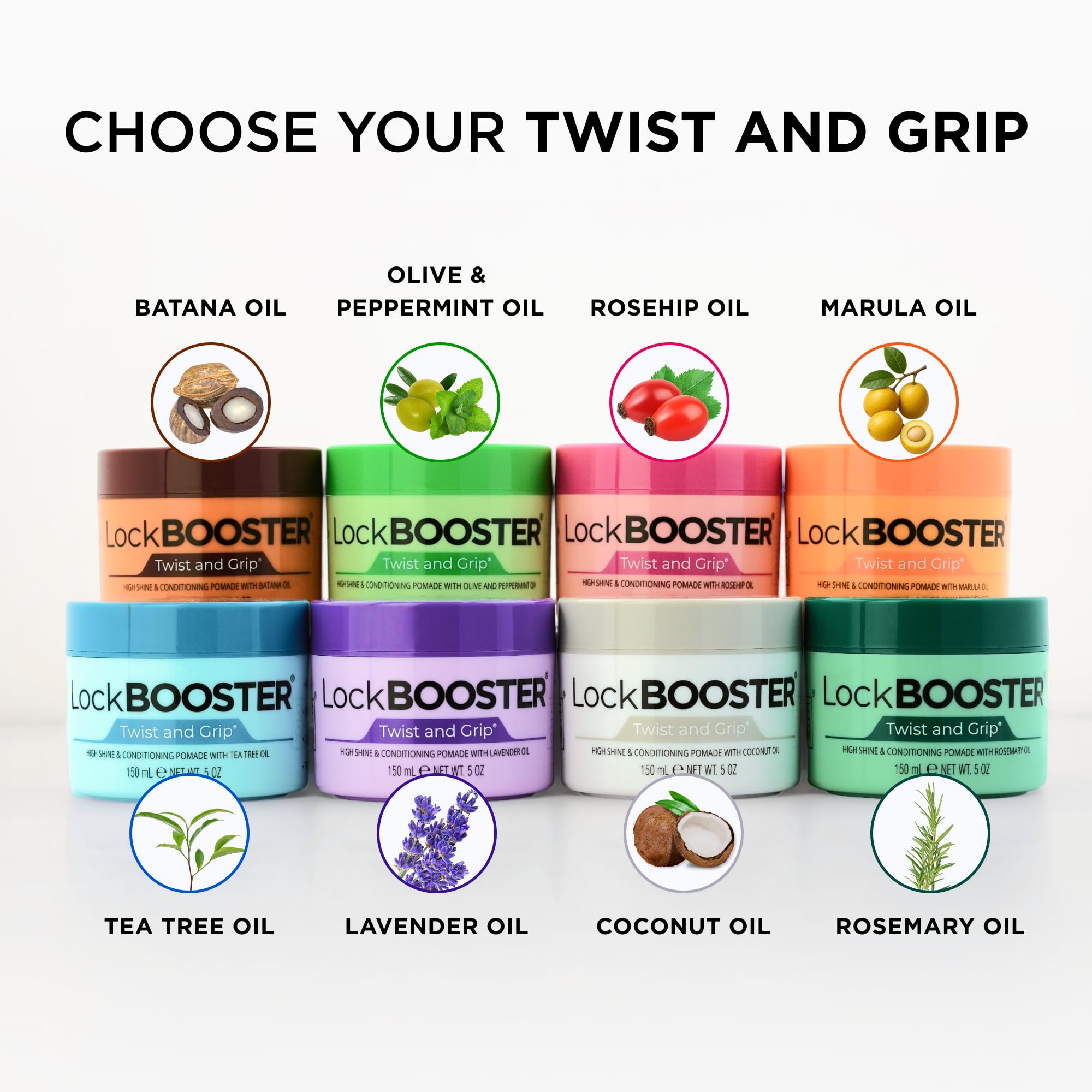Style Factor Lock BOOSTER Twist & Grip Braid Gel (10.1 Oz.) with Marula Oil — Strong Hold, Flake-Free, Frizz-Free Hair Braiding Gel for Defined & Long-Lasting Twists, Locs & Braids