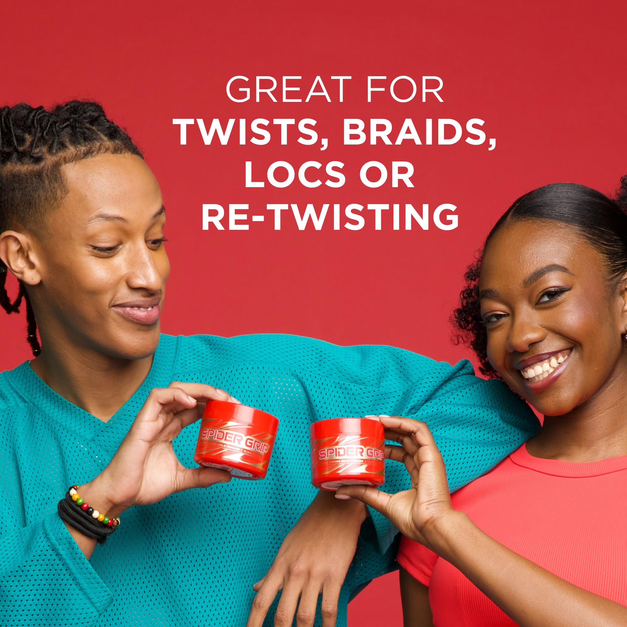 Style Factor Spider Grip Extra Strong Hold Pomade for Braids, Locs & Twists – Castor Oil & Biotin, 10 oz