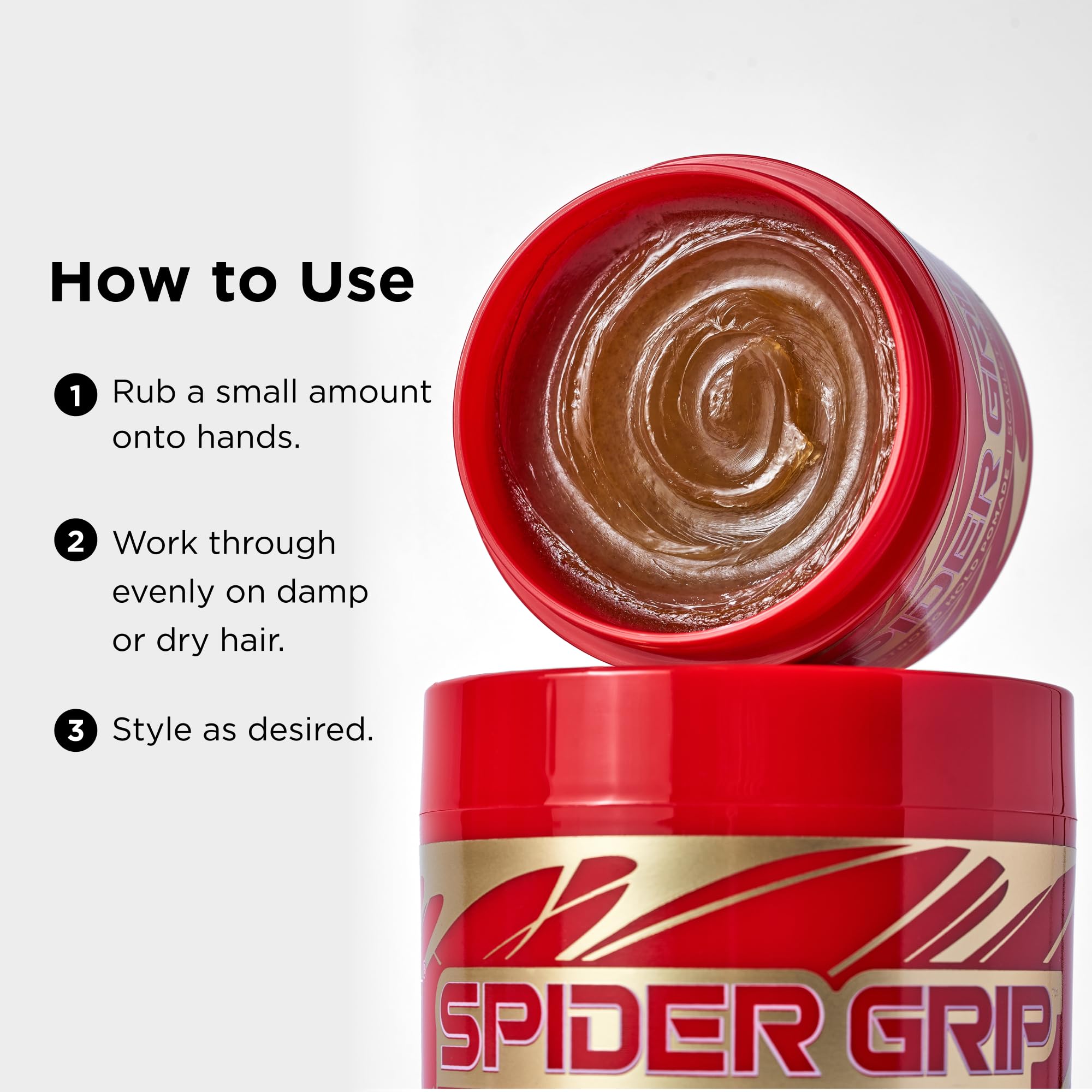 Style Factor Spider Grip Extra Strong Hold Pomade for Braids, Locs & Twists – Castor Oil & Biotin, 10 oz