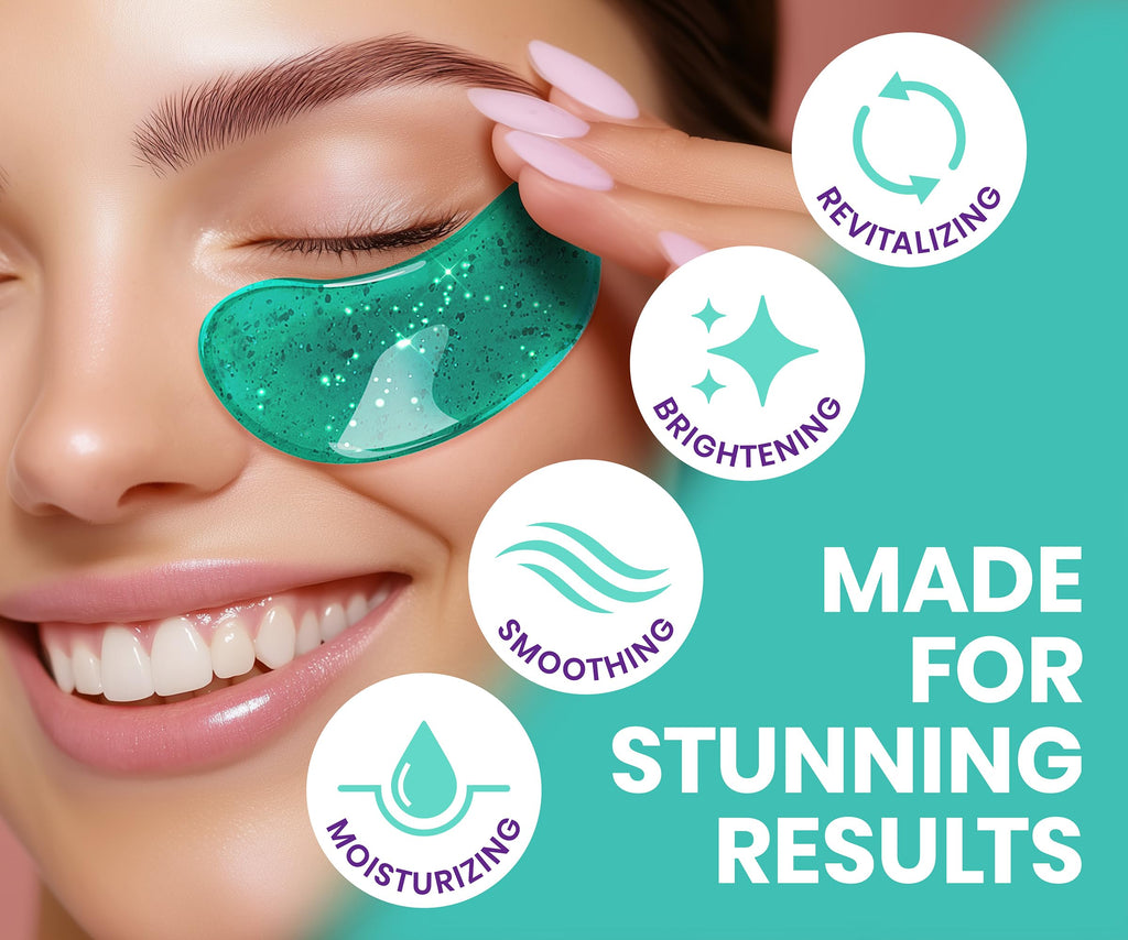 Stylia Under Eye Patches for Puffy Eyes & Dark Circles (30 Pairs) - Marine Collagen Mask with Retinol, Vitamin C, Hyaluronic Acid, Pearl Extract