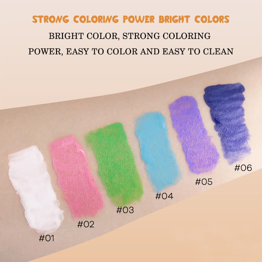 SUAKE 6Pcs Matte Colorful Liquid Eyeshadow Set – Waterproof, Quick-Drying, Long-Lasting