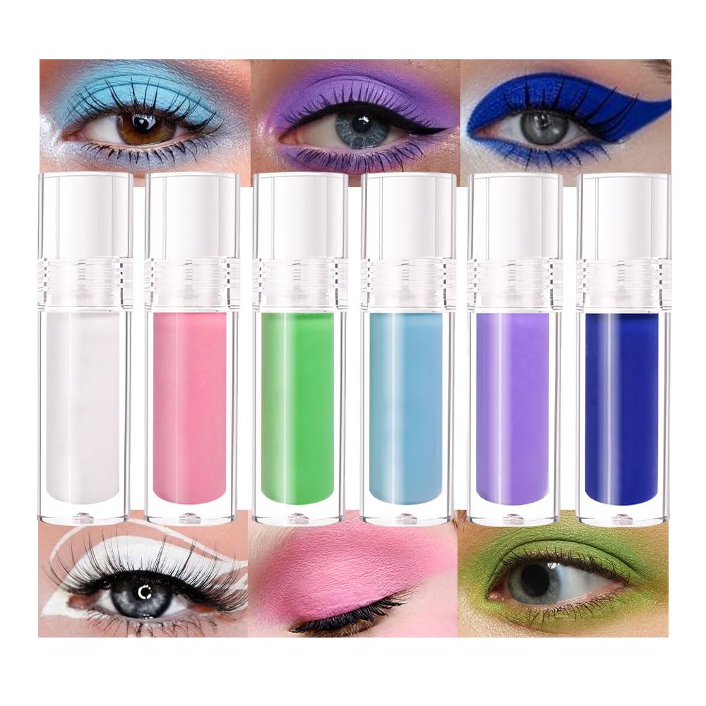 SUAKE 6Pcs Matte Colorful Liquid Eyeshadow Set – Waterproof, Quick-Drying, Long-Lasting