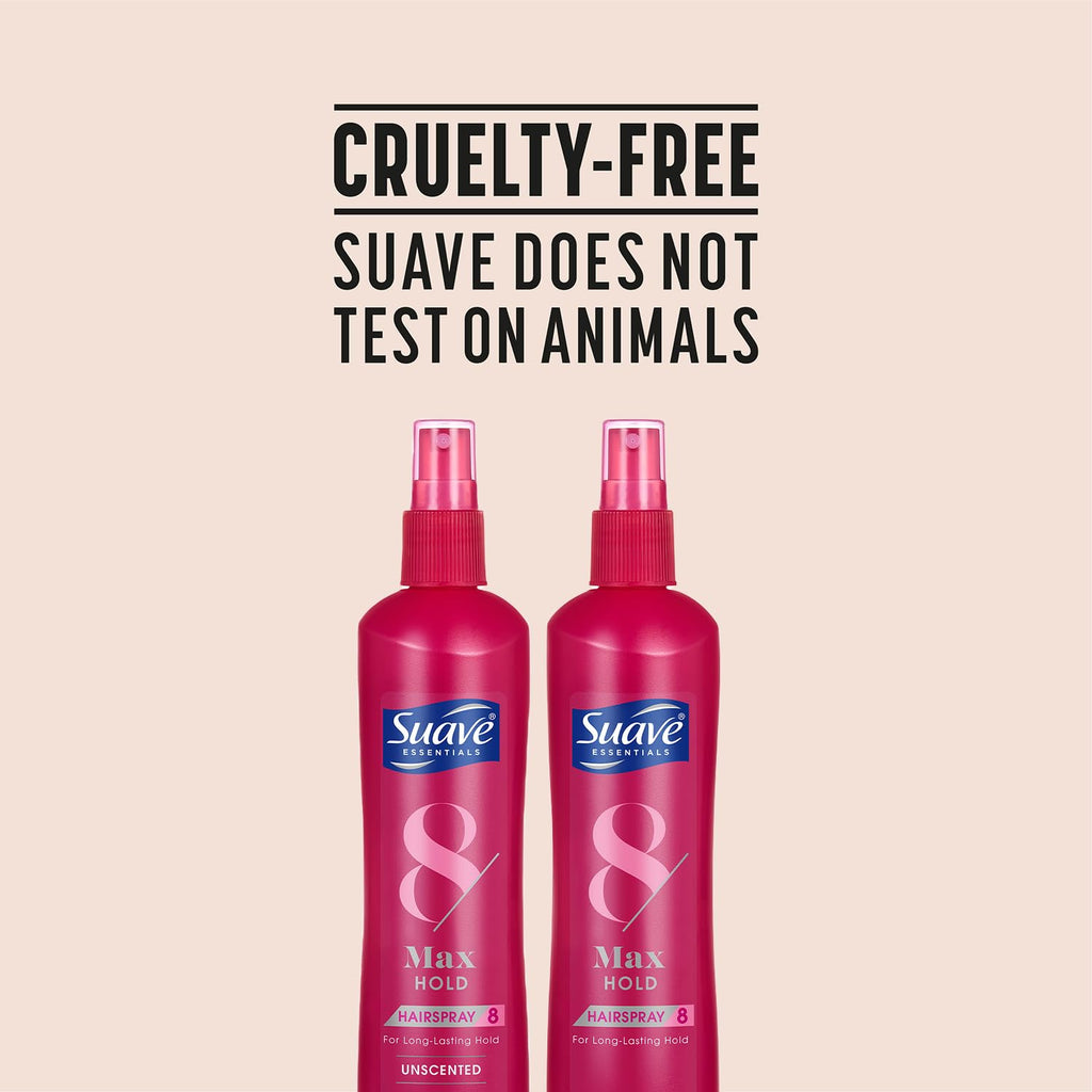 Suave Max Hold Hairspray Bundle – Non-Aerosol, Unscented & Scented, 11 oz (3-Piece)