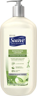 Suave Skin Solutions Body Lotion with Aloe – Soothing Hydration, 32 oz