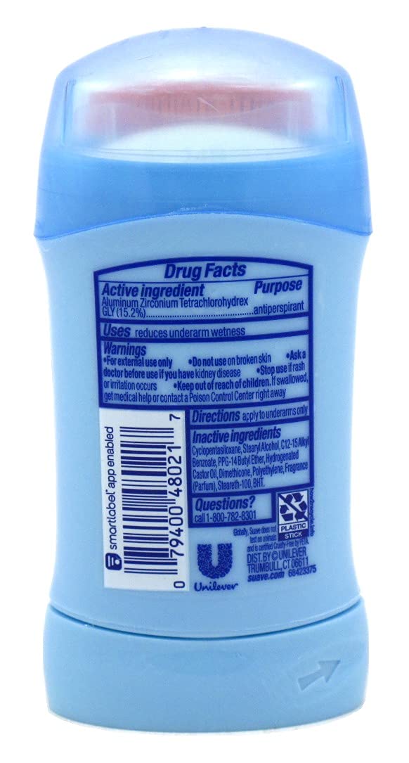 Suave Tropical Paradise Invisible Solid Deodorant for Women – 48-Hour Protection (Pack of 2)