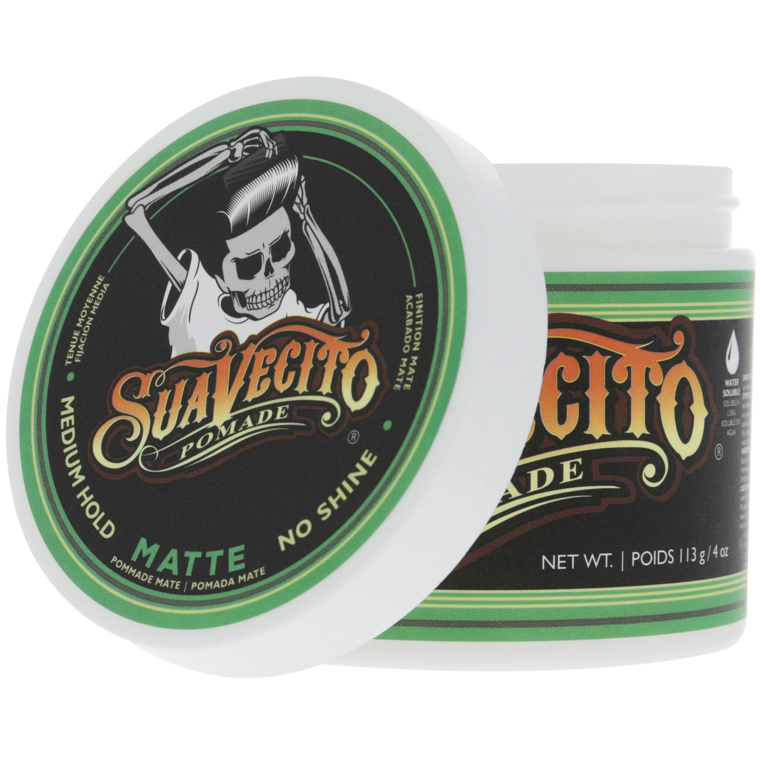 Suavecito Matte Pomade 3 Pack – No Shine, Medium Hold, Matte Hair Paste