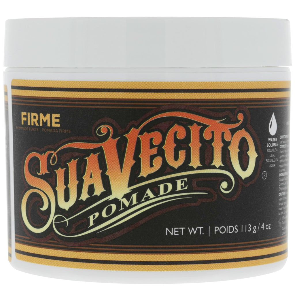Suavecito Pomade Firme Strong Hold 4 oz – 3 Pack, Water-Based, Medium Shine