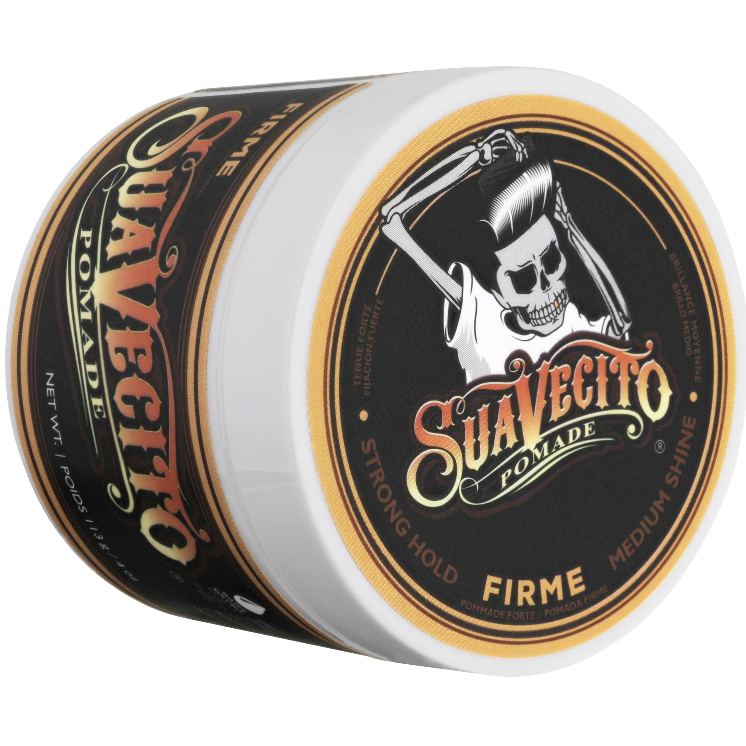 Suavecito Pomade Firme Strong Hold 4 oz – 3 Pack, Water-Based, Medium Shine