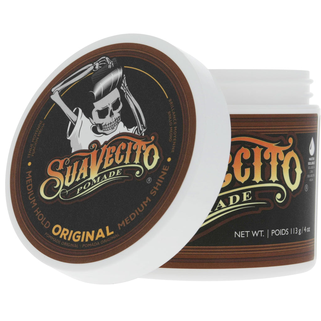 Suavecito Pomade Original Hold 4 oz – 3 Pack | Medium Hold, Water-Based, Flake-Free