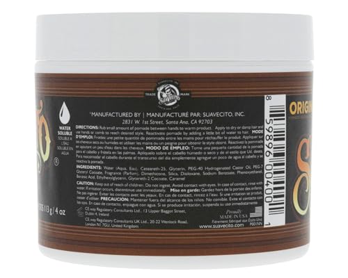 Suavecito Pomade Original Hold 4 oz – 3 Pack | Medium Hold, Water-Based, Flake-Free