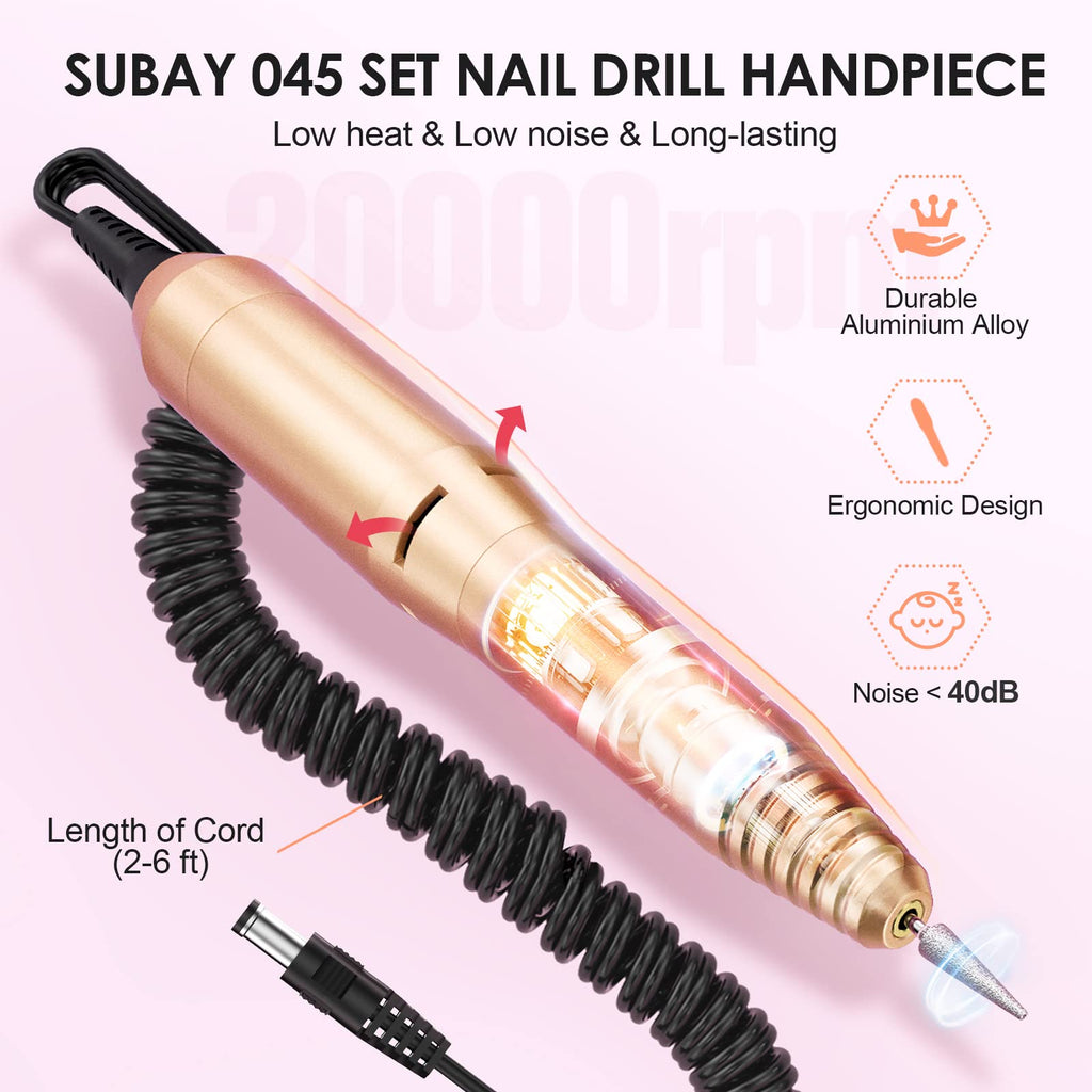 SUBAY Subway Professional Nail Drill Machine – 20000RPM Electric File for Acrylic & Gel Nails