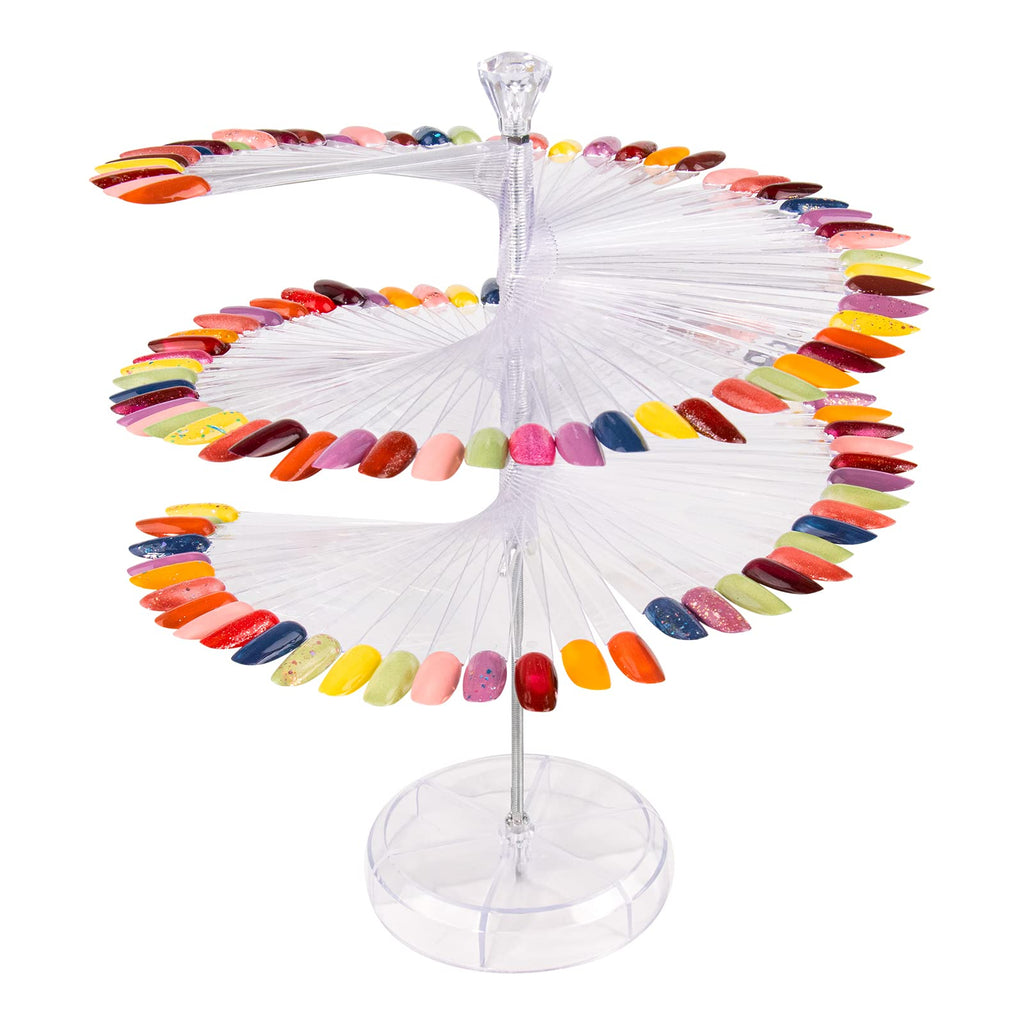 SUBAY Nail Swatch Sticks 120Pcs – Spiral Display for Gel Polish Color Matching