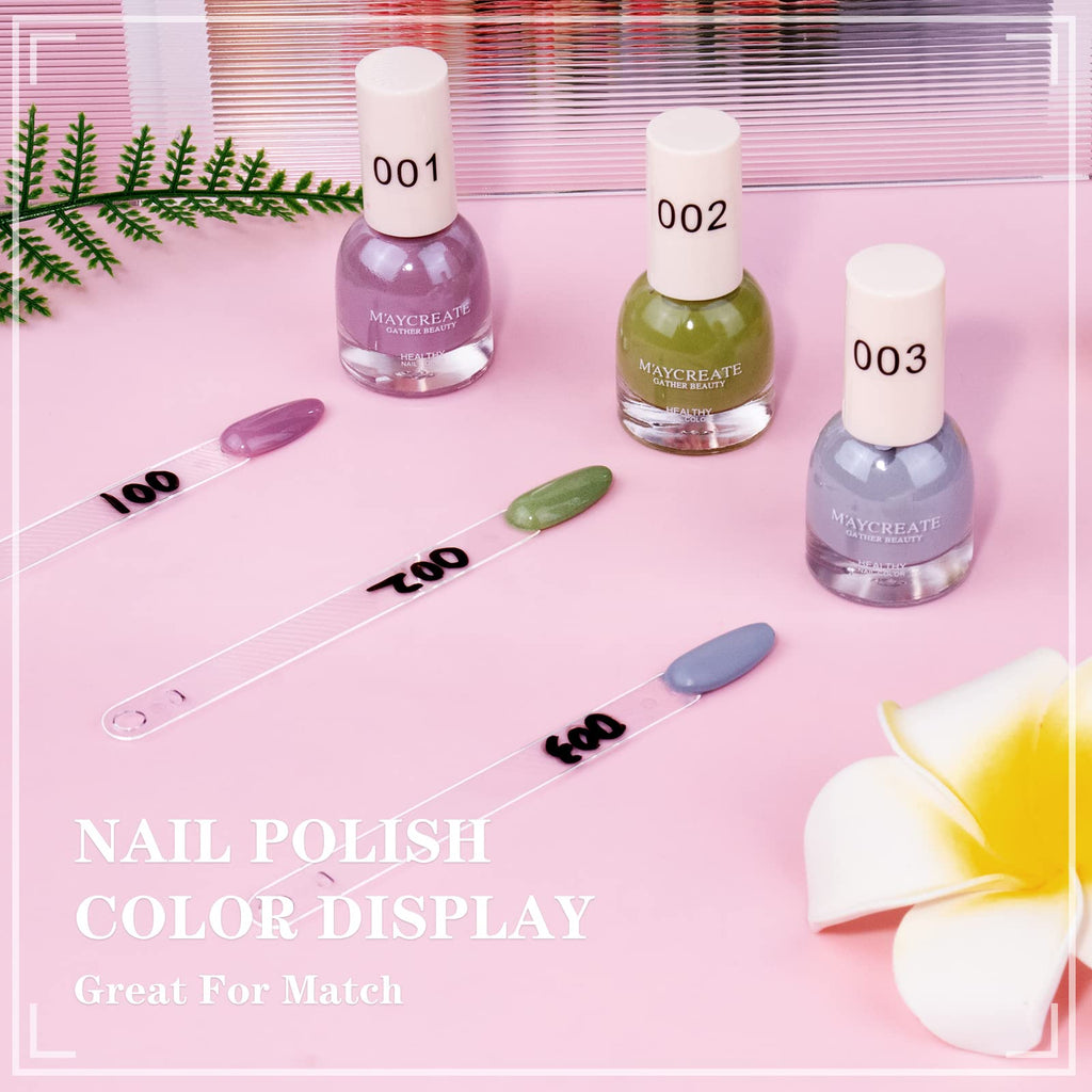 SUBAY Nail Swatch Sticks 120Pcs – Spiral Display for Gel Polish Color Matching