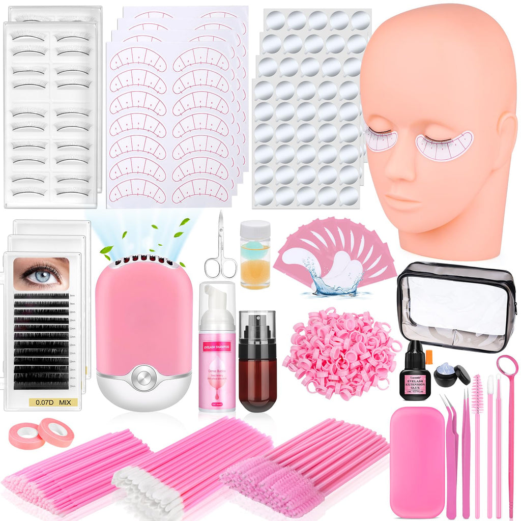 Sublaga 404 Pcs Lash Extension Kit for Beginners - Tools, Glue & Practice Lashes