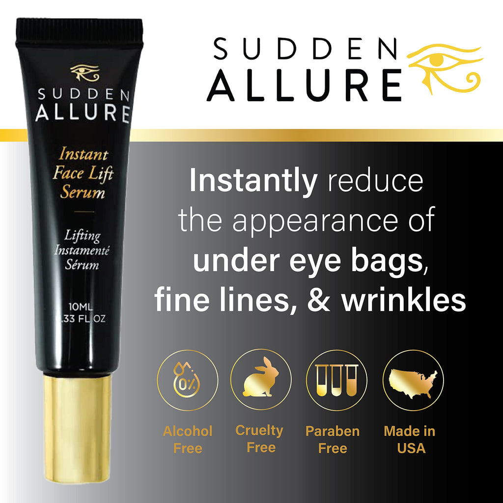 SuddenAllure Instant Face Lift Serum – Tighten Eyes in 60 Seconds | Made in USA