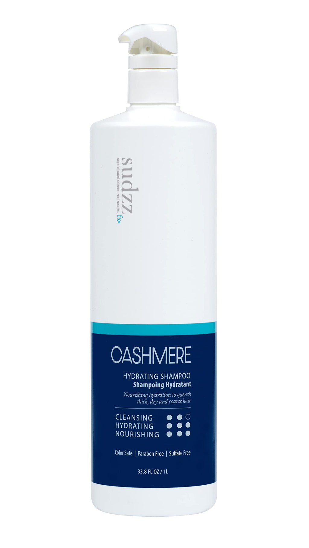 SUDZZFX Cashmere Hydrating Shampoo, 34 fl oz — Color Safe, Sulfate Free, Paraben Free