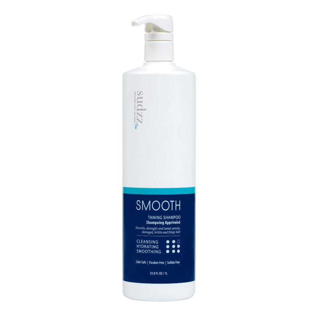 SUDZZFX Smooth Taming Shampoo – Frizz Control & Moisture for All Hair Types, Sulfate Free, 33.8 fl oz