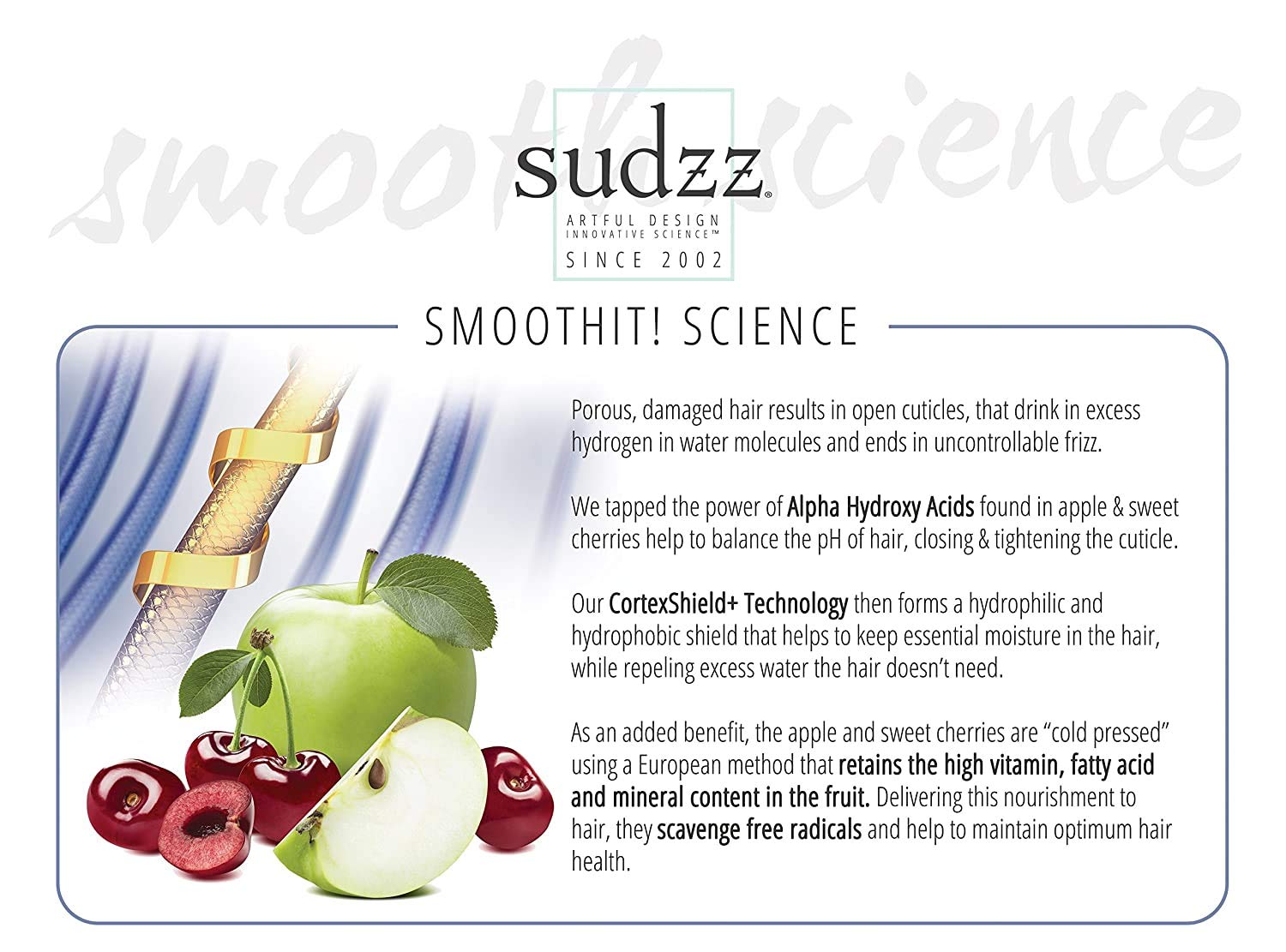 SUDZZFX TAME Smoothing Conditioner – Hydration & Frizz Control for Dry & Damaged Hair | 33.8 fl oz