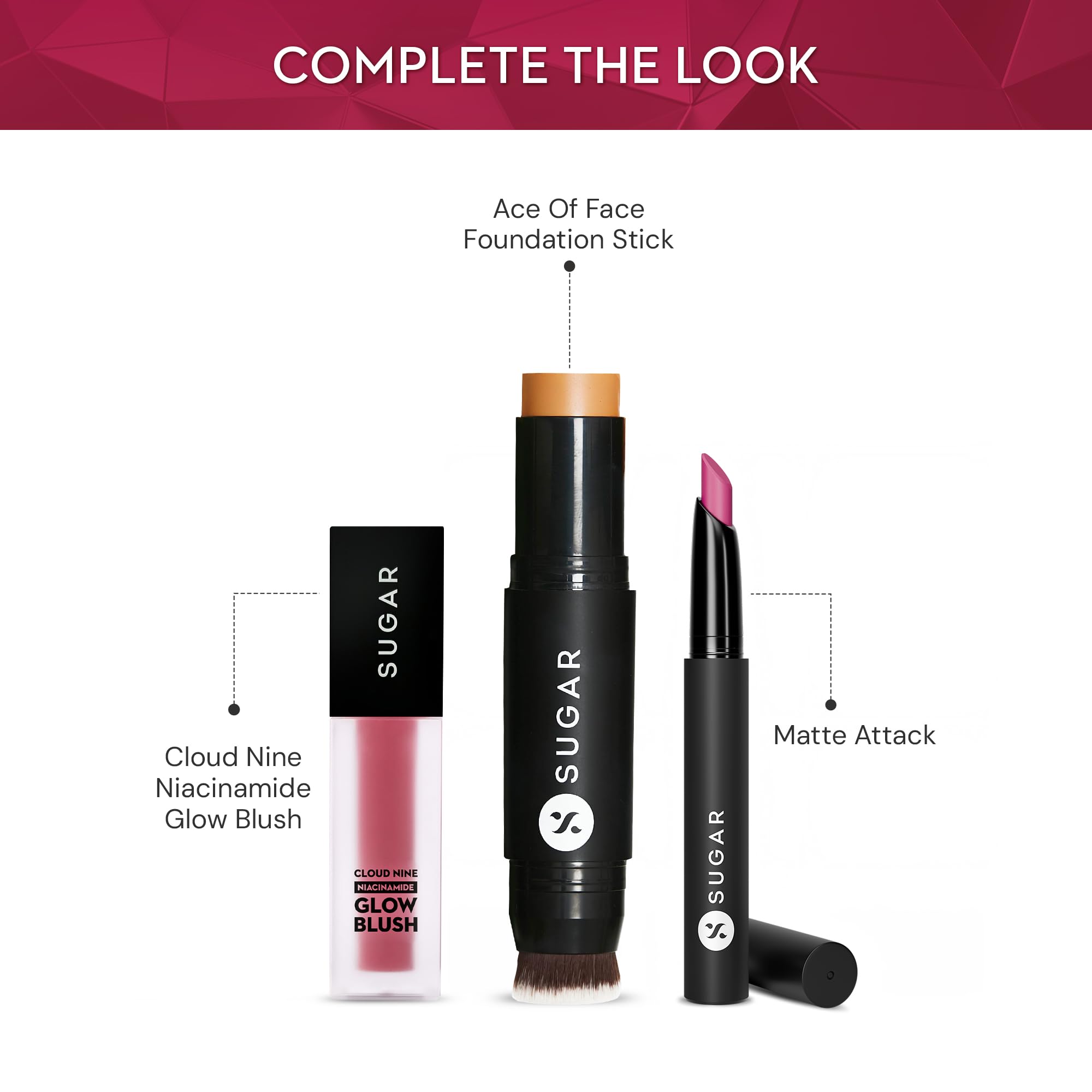 SUGAR Matte Attack Transferproof Lipstick – Maroon Vibe (Dark Red)
