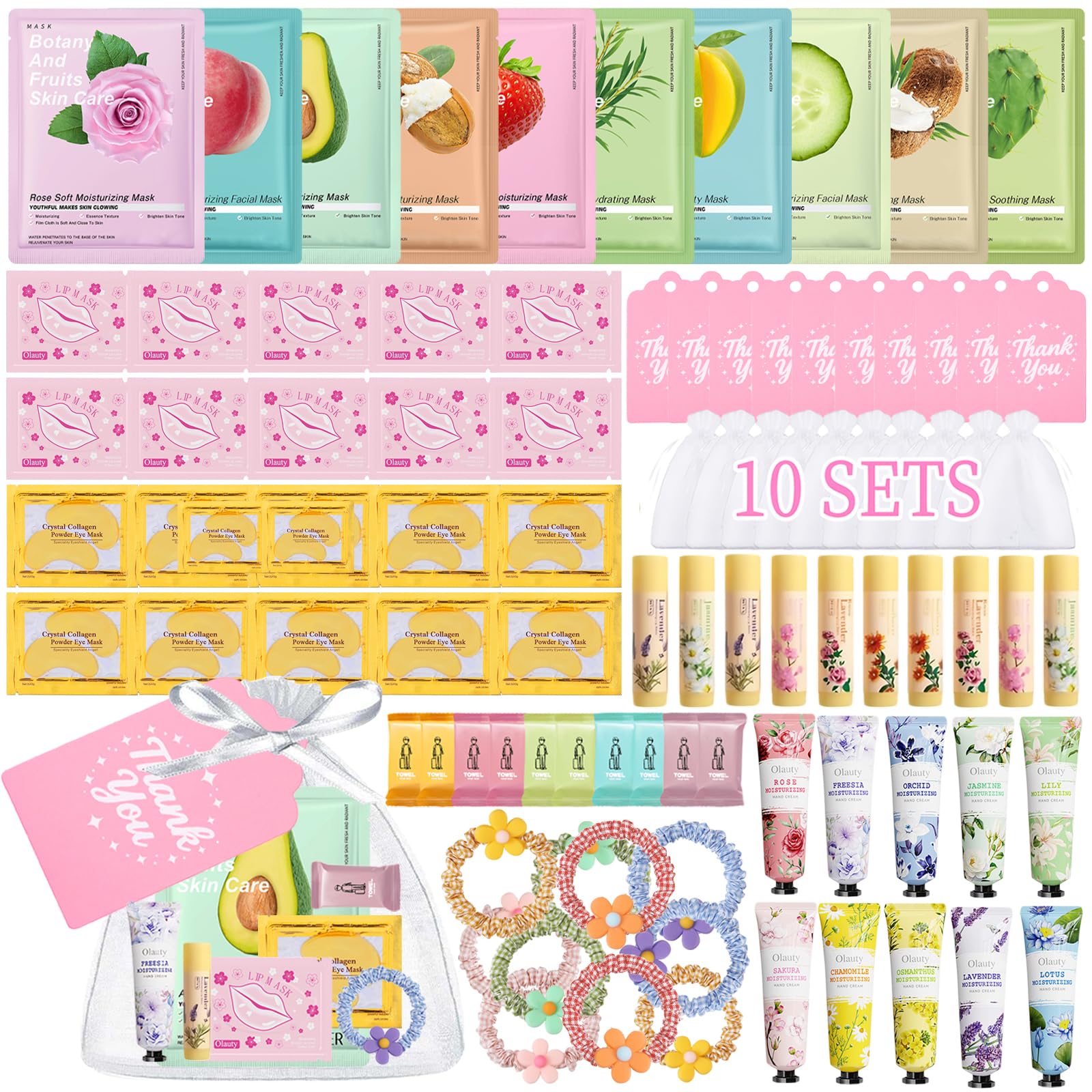 Sulily 90Pcs Spa Skincare Set for Kids & Women — Home Spa Party Kit