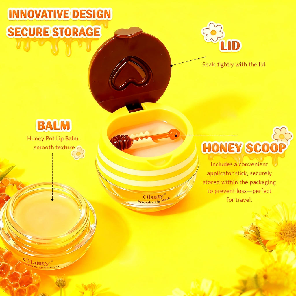 Sulily 8Pcs Bee Lip Balm Honey Pot – Natural Lip Moisturizer Gift Set