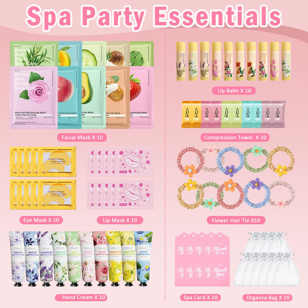 Sulily 90Pcs Spa Skincare Set for Kids & Women — Home Spa Party Kit