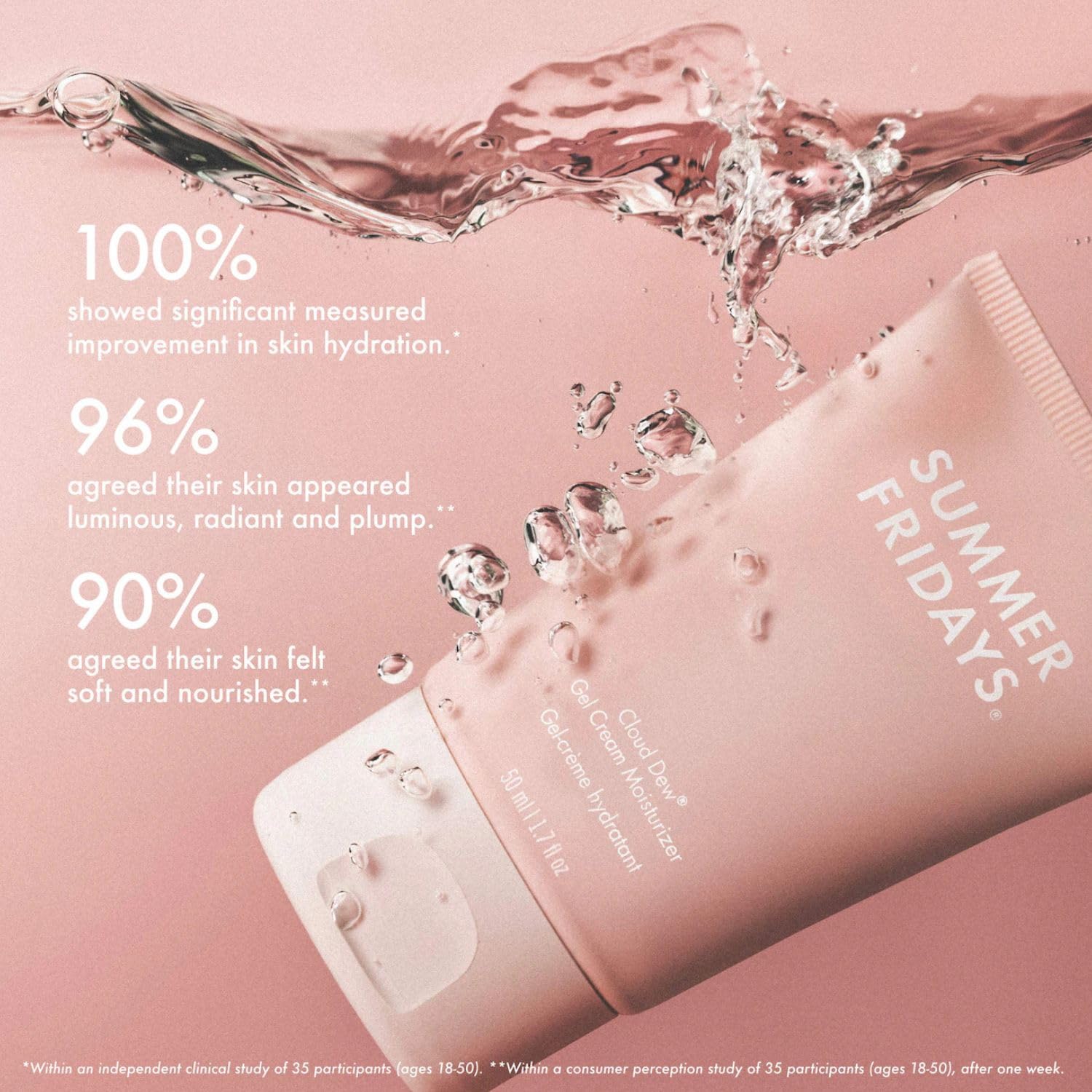 Summer Fridays Cloud Dew Gel Cream Moisturizer | Lightweight Hydration with Hyaluronic Acid & Ceramides