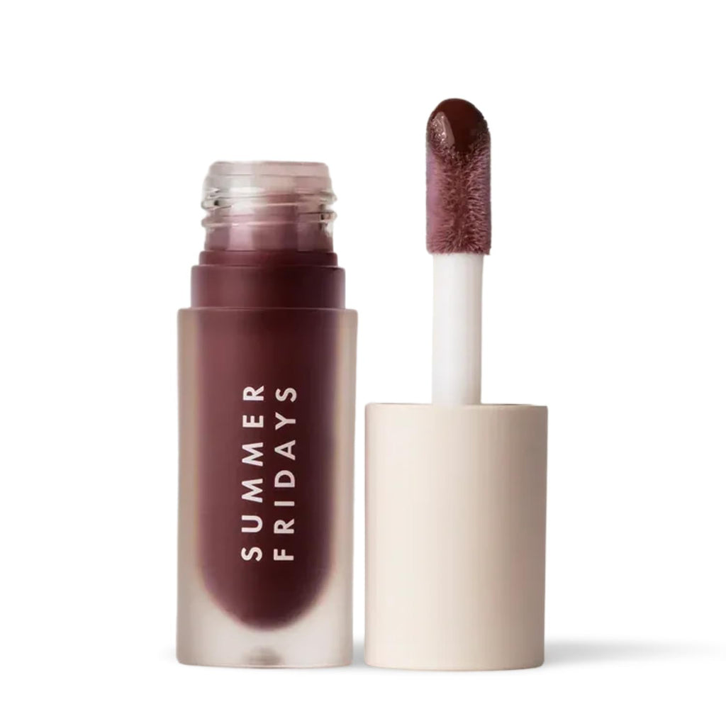 Summer Fridays Dream Lip Oil – Hydrating Tinted Lip Gloss Oil in Rosewood Nights (0.15 oz)