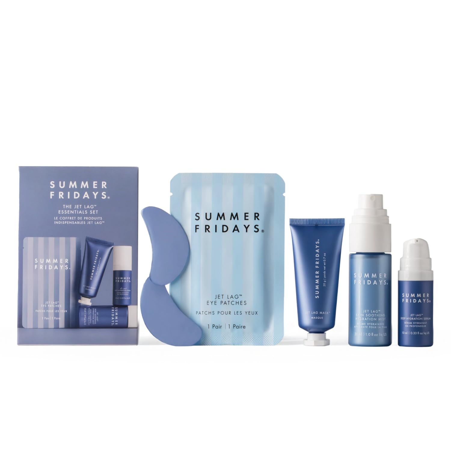 Summer Fridays Jet Lag Essentials Mini Skincare Set – Travel Size 4‑Piece