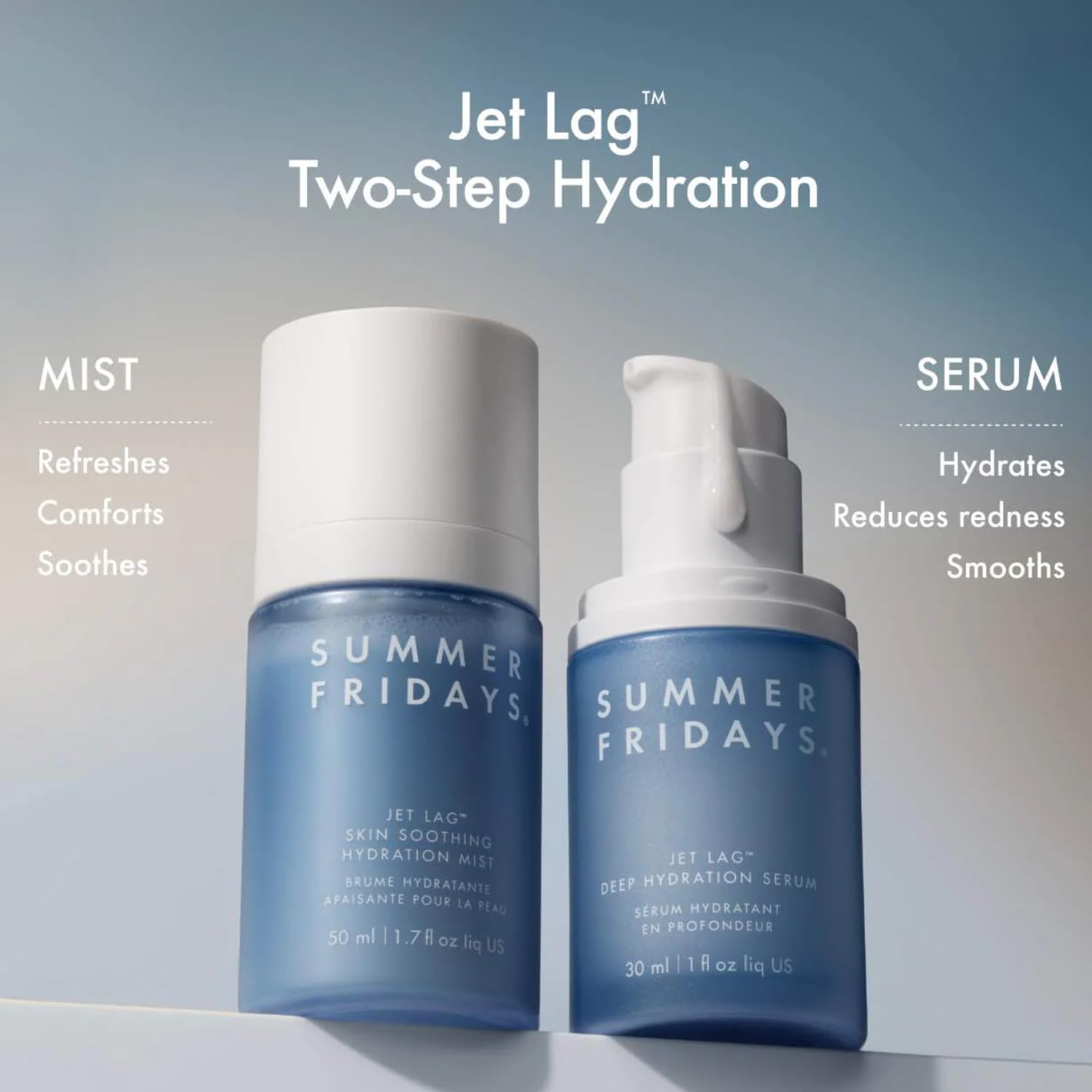 Summer Fridays Jet Lag Skin Soothing Hydration Mist — Ultra-Fine Facial Spray for Hydration & Barrier Support