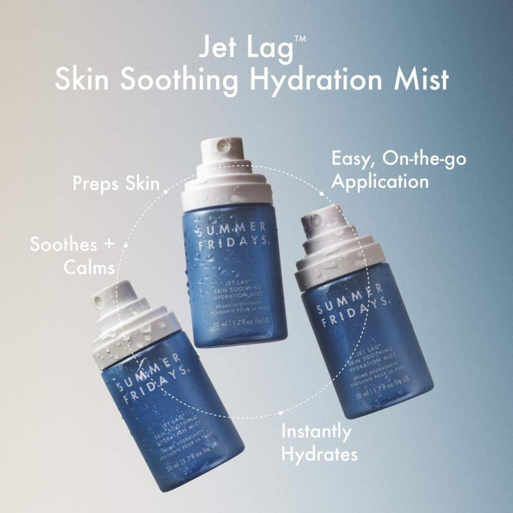 Summer Fridays Jet Lag Skin Soothing Hydration Mist — Ultra-Fine Facial Spray for Hydration & Barrier Support