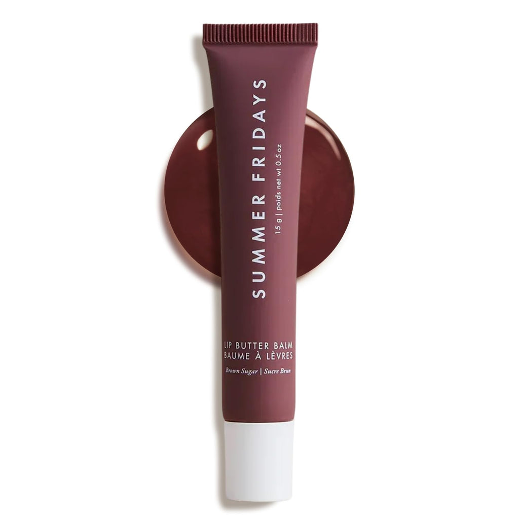 Summer Fridays Tinted Lip Butter Balm - Brown Sugar | Vegan Lip Moisturizer with Sheer Tint