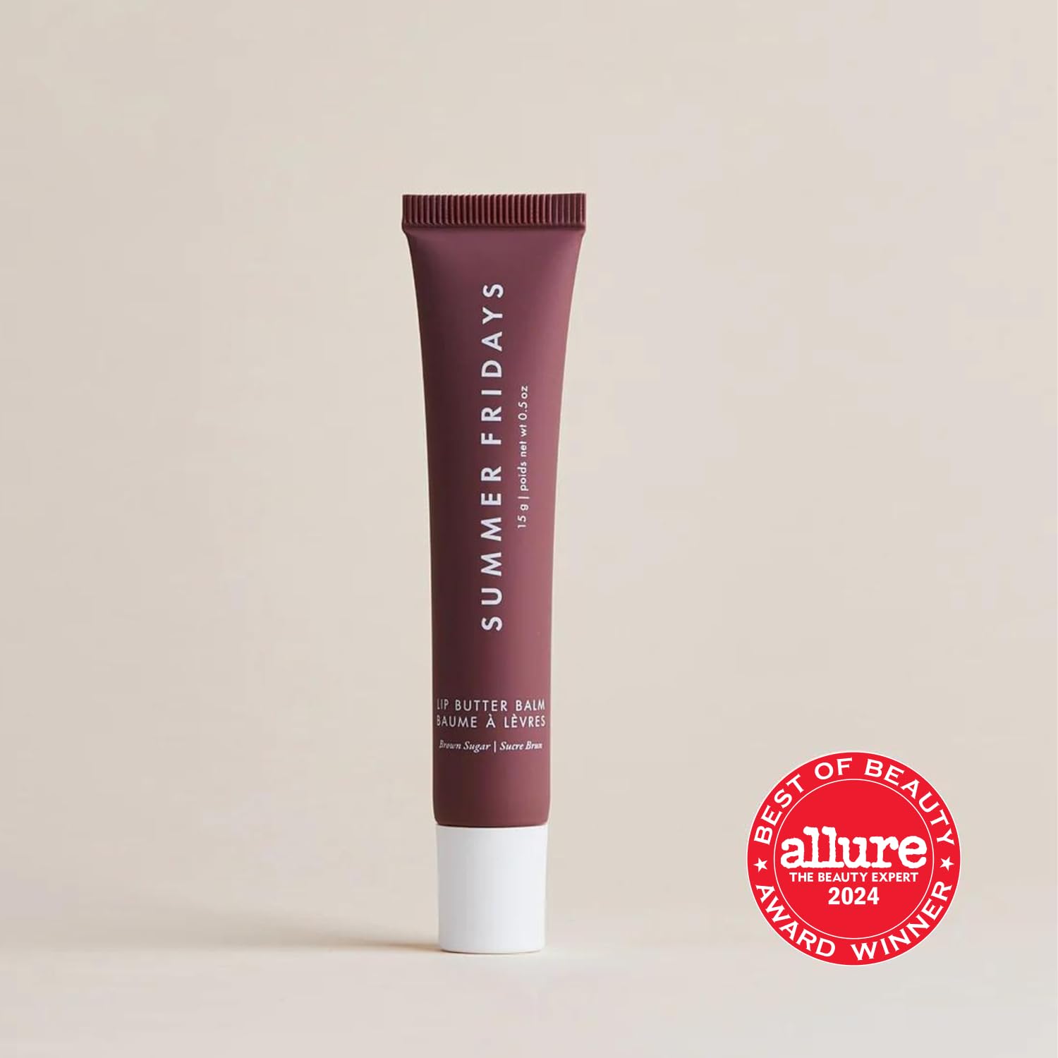 Summer Fridays Tinted Lip Butter Balm - Brown Sugar | Vegan Lip Moisturizer with Sheer Tint