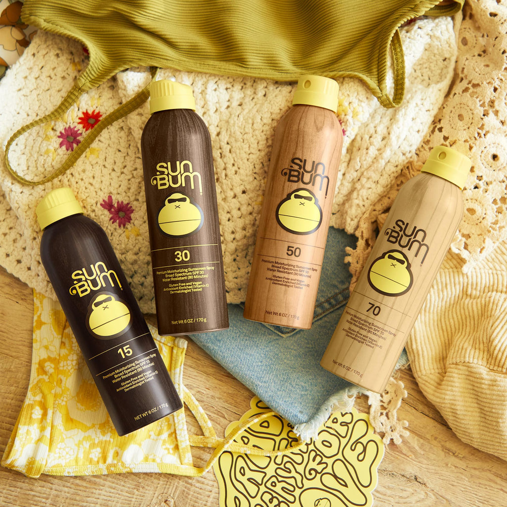 Sun Bum Original Moisturizing Sunscreen Spray SPF 70 – 3 Pack | Vegan & Reef Friendly