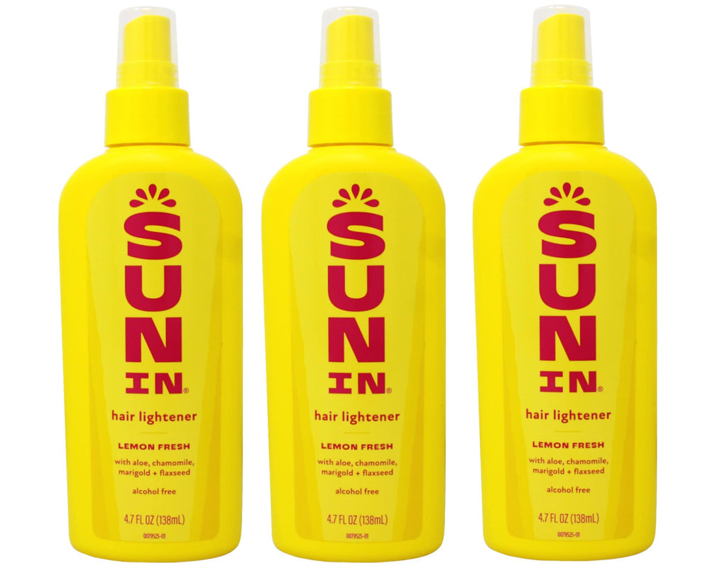 Sun-In Hair Lightener Spray Lemon Fresh 4.7 OZ – Buy Packs and SAVE (Pack of 3)