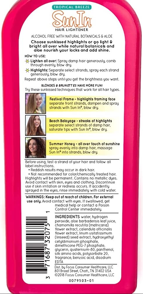 Sun-In Original Spray-In Hair Lightener – Tropical Breeze, 4.7 oz, Pack of 6 | SunSun