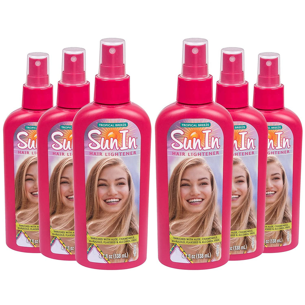 Sun-In Original Spray-In Hair Lightener – Tropical Breeze, 4.7 oz, Pack of 6 | SunSun