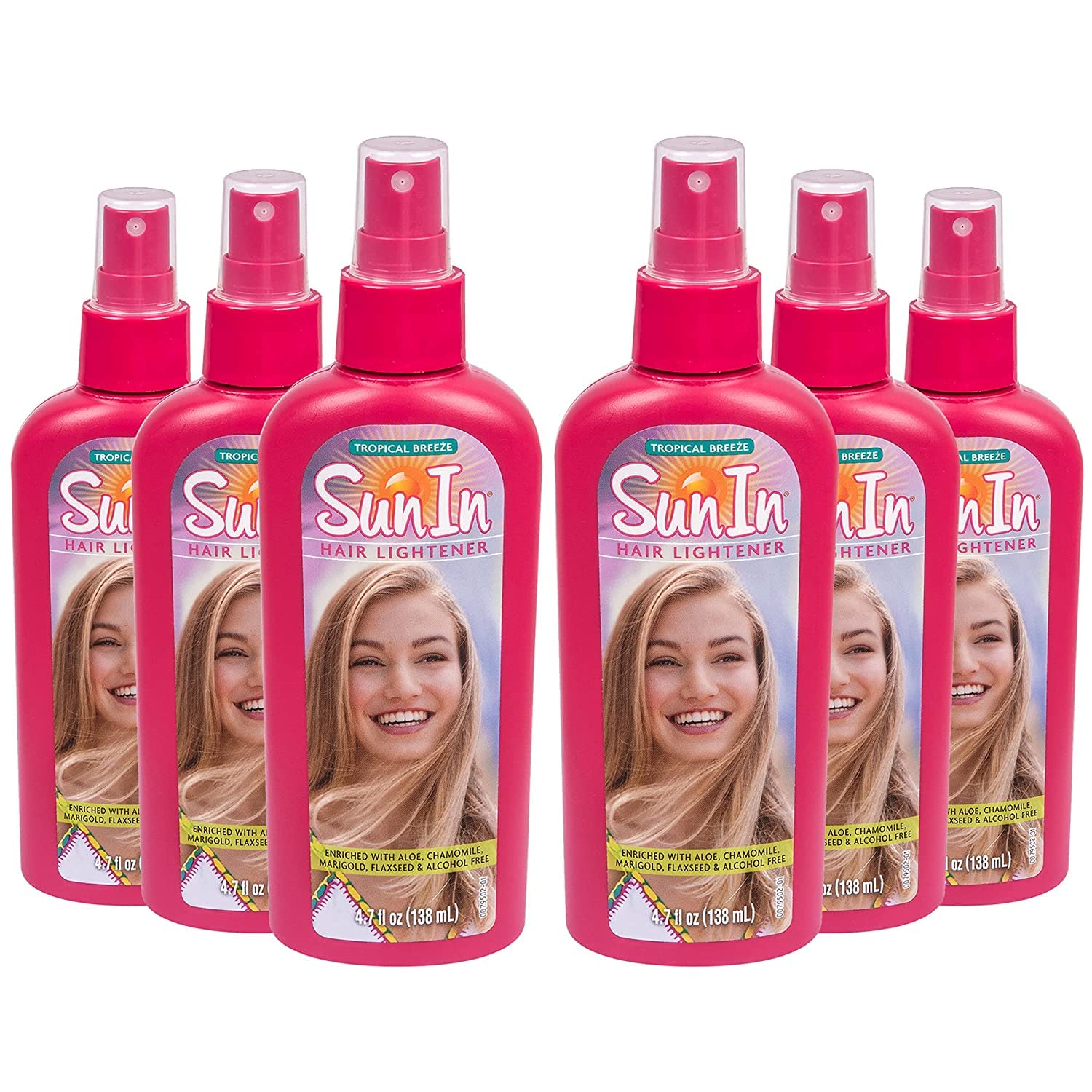 Sun-In Original Spray-In Hair Lightener – Tropical Breeze, 4.7 oz, Pack of 6 | SunSun