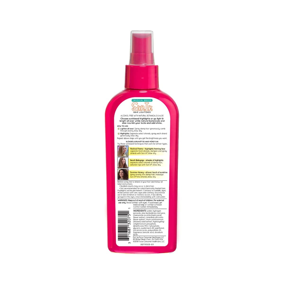Sun-In Original Spray-In Hair Lightener – Tropical Breeze, 4.7 oz, Pack of 6 | SunSun