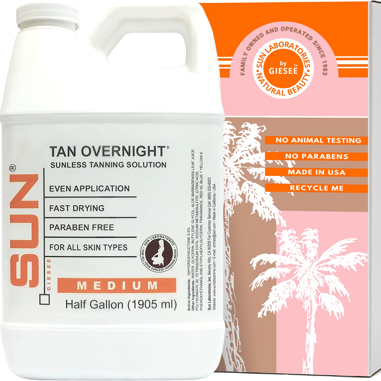 Sun Labs Spray Tan Micro Mist Medium Glow – 1/2 Gallon Self Tanner by Sun Laboratories