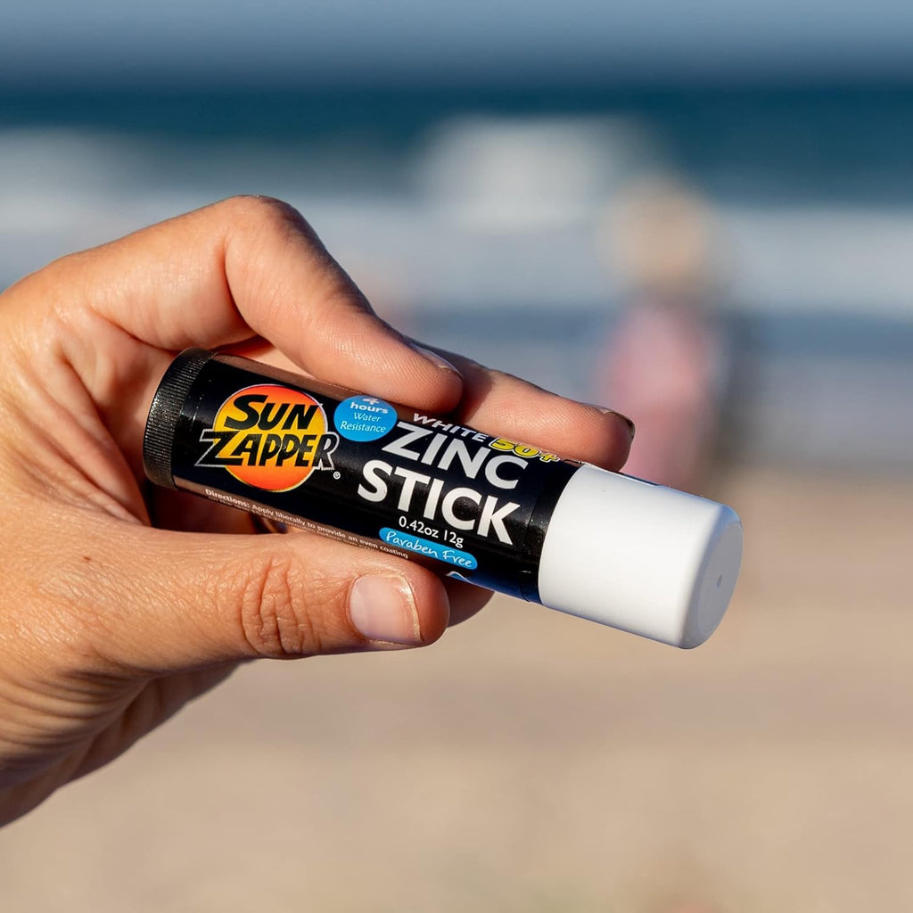 Sun Zapper Zinc Oxide Mineral Sunscreen Stick SPF 50+ – 12g White – Water Resistant