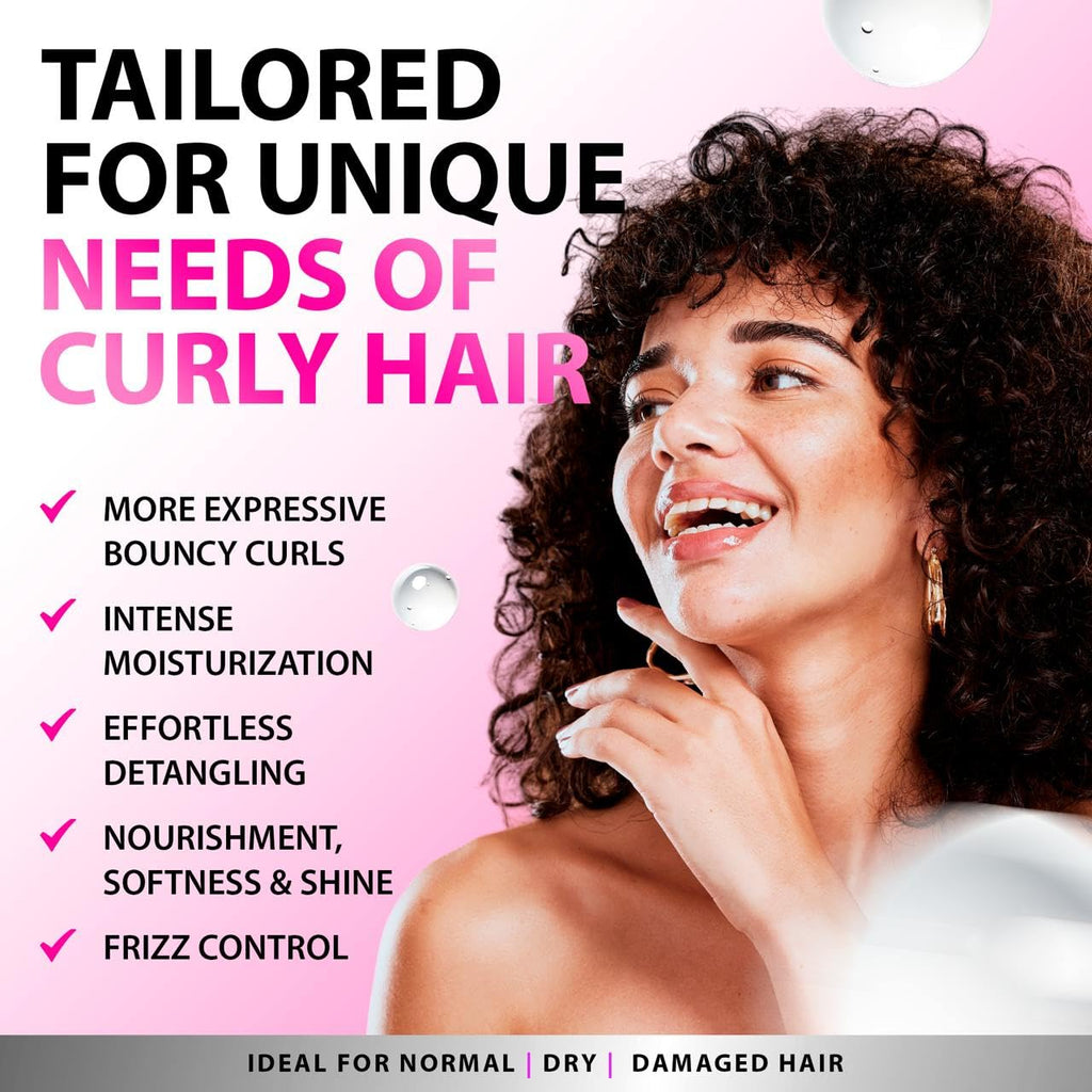 SUNATORIA Curly Hair Mask – Deep Conditioning with Argan & Keratin (8.5 fl oz) for Dry, Damaged, Wavy & Frizzy Hair