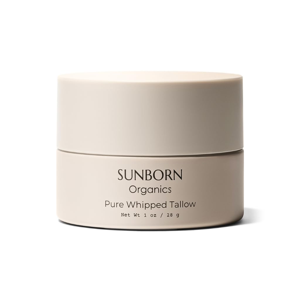 Sunborn Organics Pure Whipped Tallow Balm — Unscented, 1-Ingredient, USA Handmade