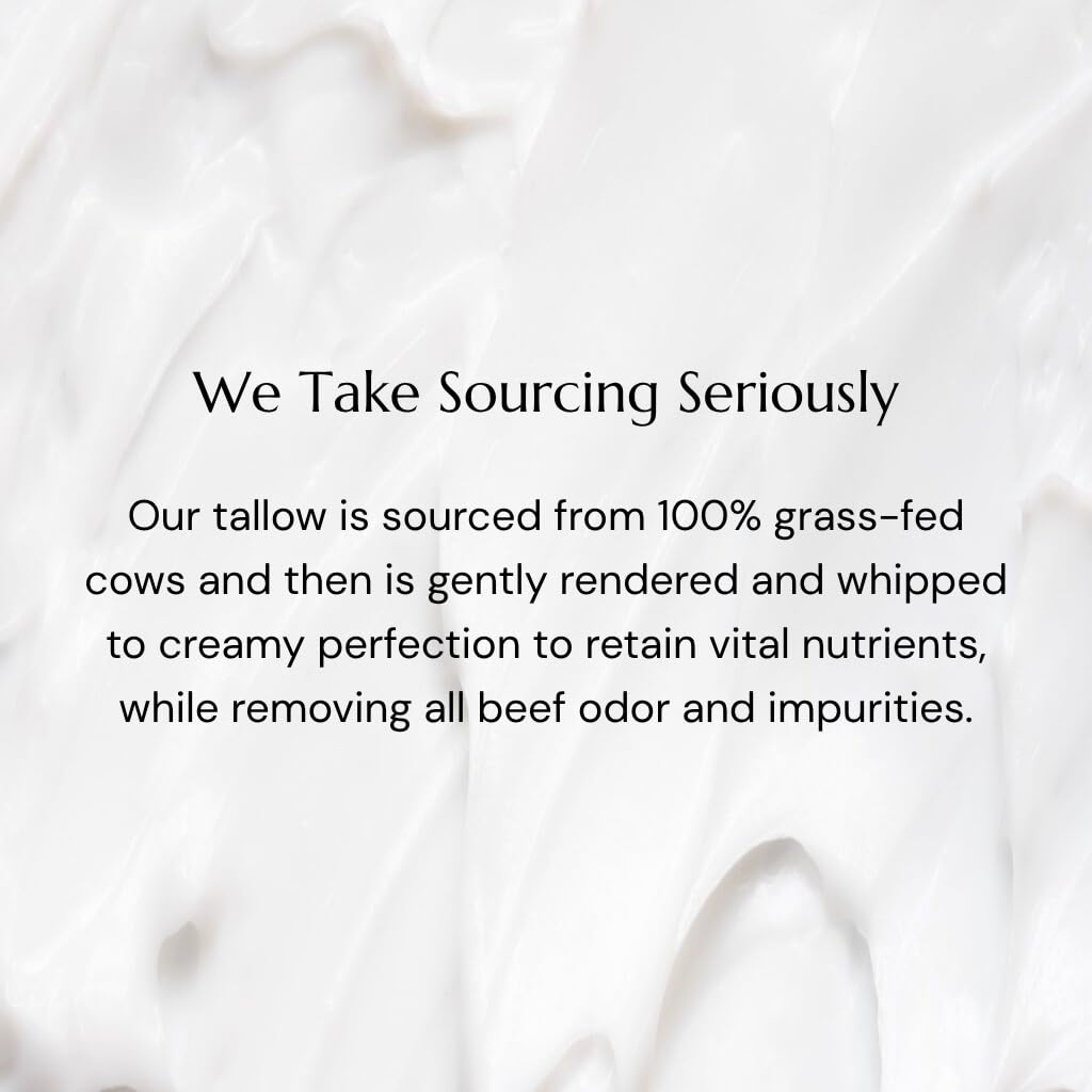 Sunborn Organics Pure Whipped Tallow Balm — Unscented, 1-Ingredient, USA Handmade