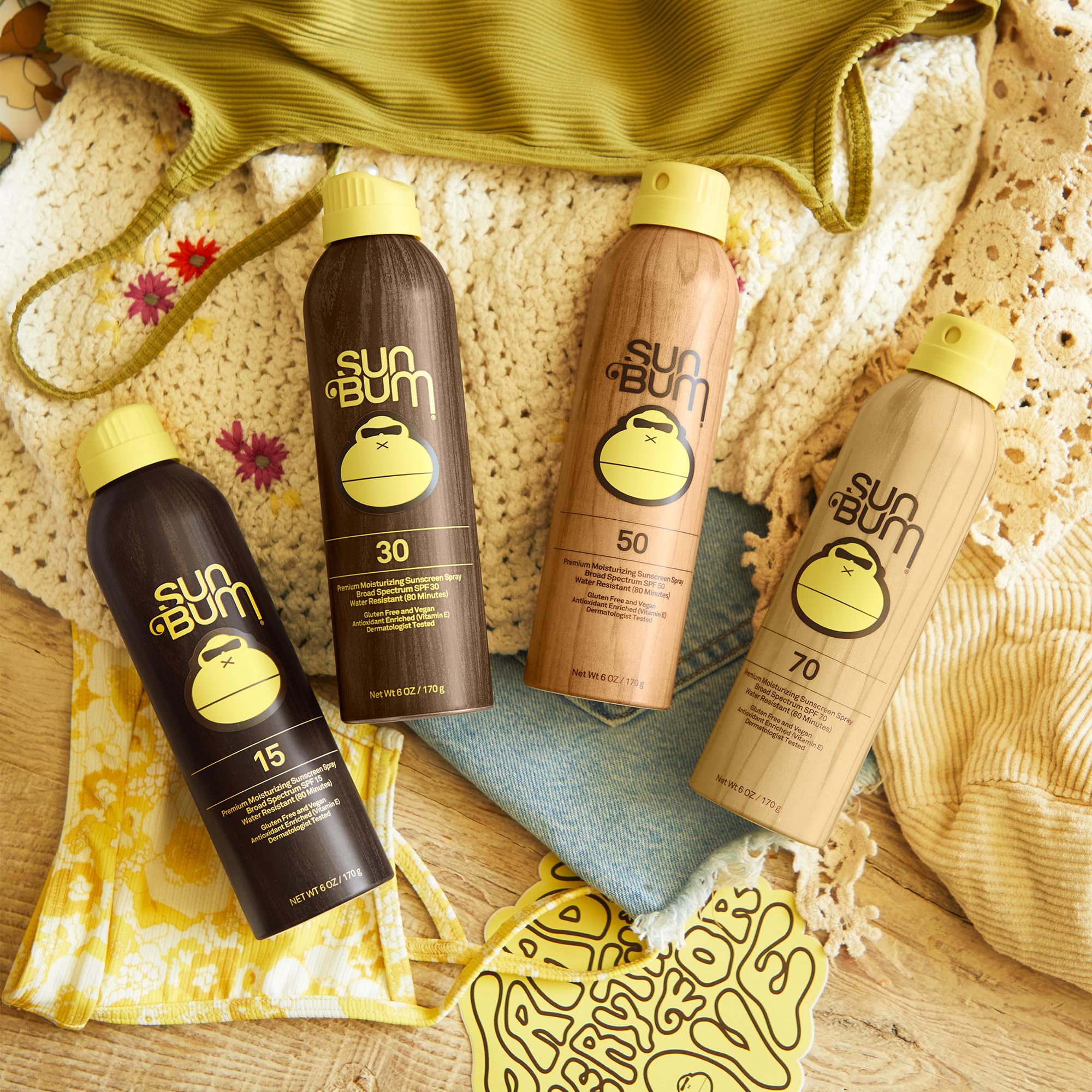 Sun Bum Original Moisturizing Sunscreen Spray SPF 30 — 3 Pack (6 oz each)